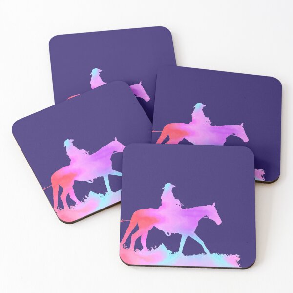 Item preview, Pink Blue Purple Western Horses designed and sold by FaithAndForest.