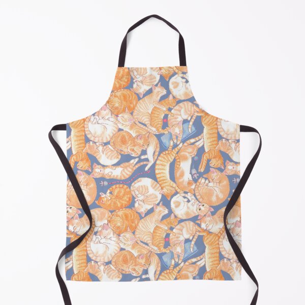 Item preview, sleeping ginger cats on light blue background designed and sold by EllenLambrichts.