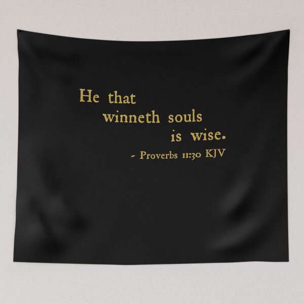 Item preview, Proverbs 11:30 KJV Antique Gold Print designed and sold by VerShirts.