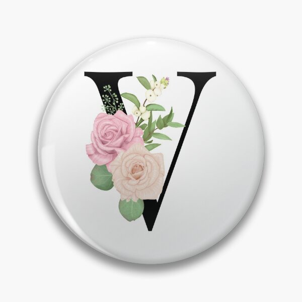 Item preview, Floral V Monogram designed and sold by starrylite.