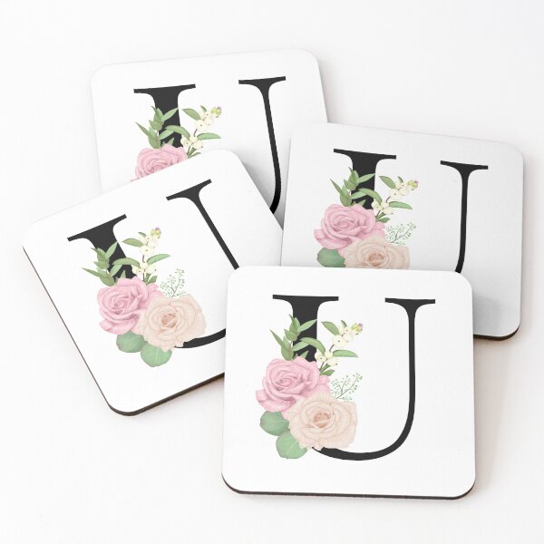 Item preview, Floral U Monogram designed and sold by starrylite.