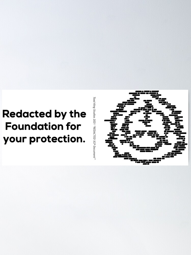 SCP Foundation Logo, repeating of course Poster for Sale by  ToadKingStudios