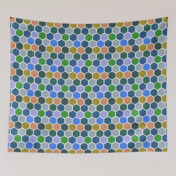 Item preview, Portuguese tiles in blue and moss pattern designed and sold by EllenLambrichts.