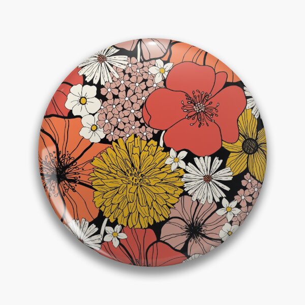 Item preview, Big Retro Blooms designed and sold by Nina Raby - Jones.