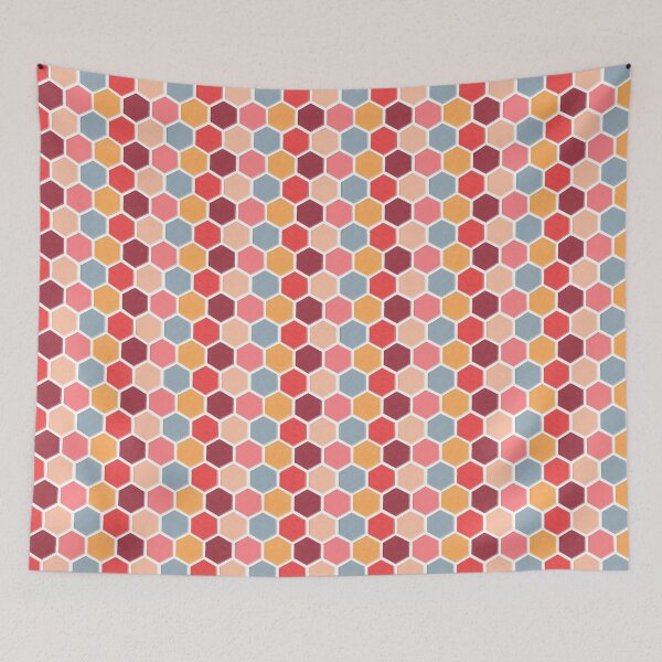 Item preview, Portuguese tiles in red hues and grey pattern designed and sold by EllenLambrichts.
