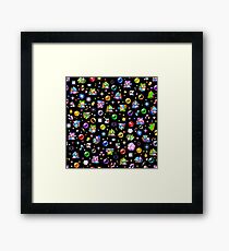 Bubble Bobble - Black Framed Print