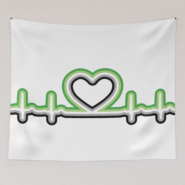 Item preview, Aromantic Pride Heartbeat designed and sold by Heartbeatsalad.