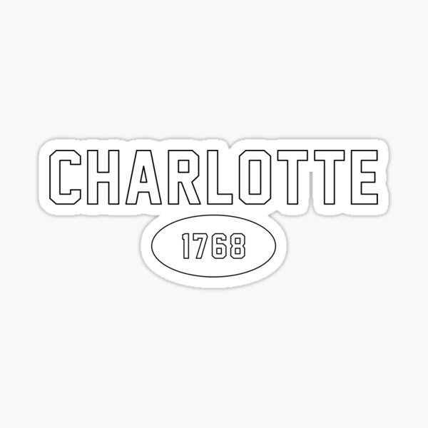 Charlotte 1768 Black Outline Sticker For Sale By Pek1787 Redbubble