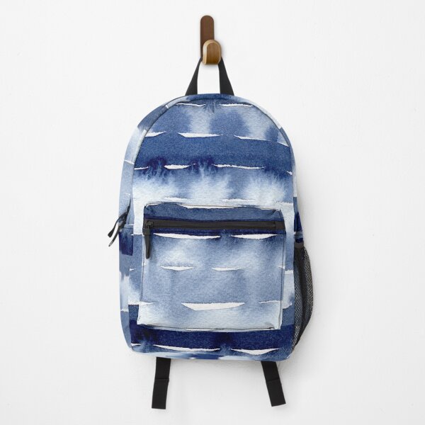 Item preview, Abstract Watercolor Stripes in Indigo designed and sold by Sandra Connelly.