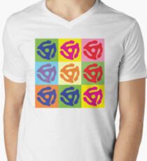 45 Record Holder Pop Art T-Shirt Men's V-Neck T-Shirt