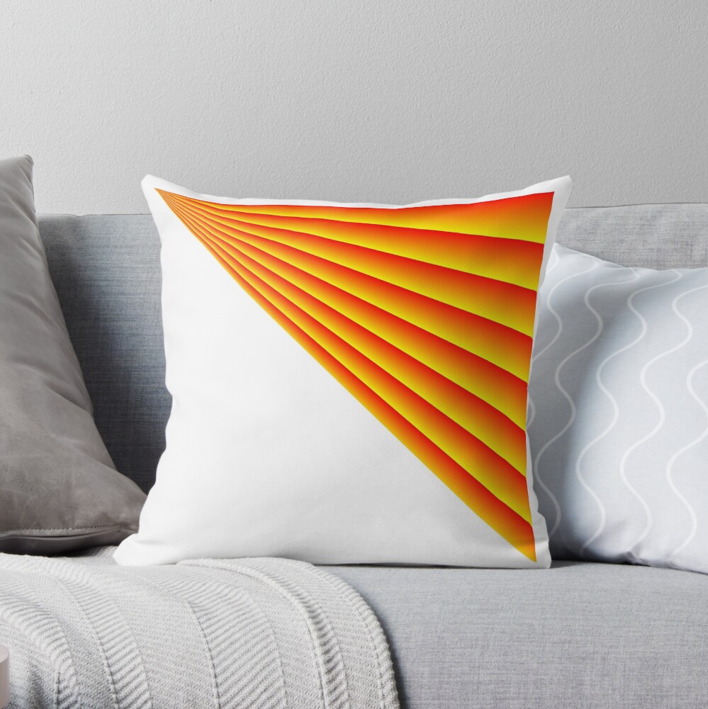 Linear Scalar Vector Orange Crush Throw Pillow