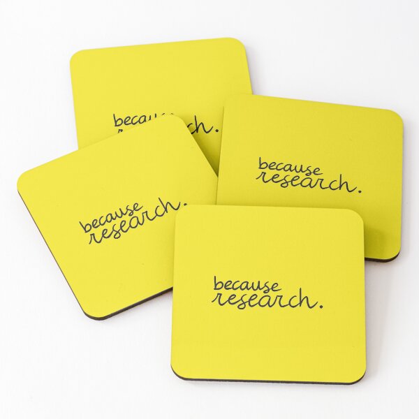 Item preview, because research. (black/yellow) designed and sold by PhDoer.