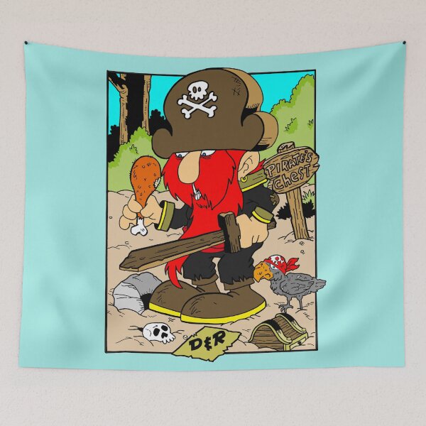 Item preview, THE LEGEND OF LONG BEARD THE PIRATE AND CEMENT PETE UNCOVERED TREASURE T-SHIRT designed and sold by wacko41.