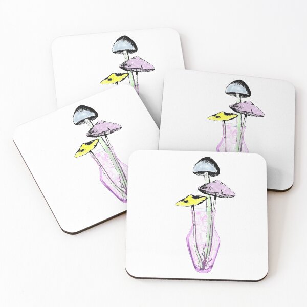 Item preview, Mushroom Bouquet Trio in Purple Vase designed and sold by kmcs.