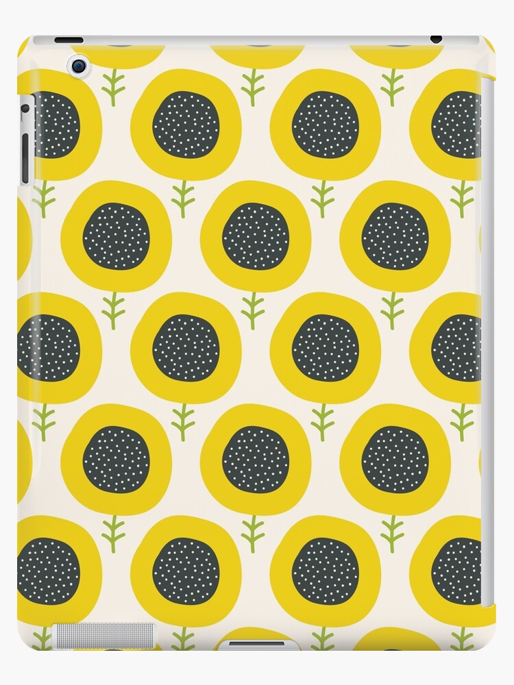 Simple Abstract Sunflower Pattern Doodle Pastel Seamless Background Cute Wallpaper Ipad Case Skin By Illucesco Redbubble