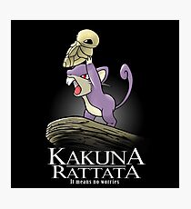 Kakuna Rattata Photographic Print