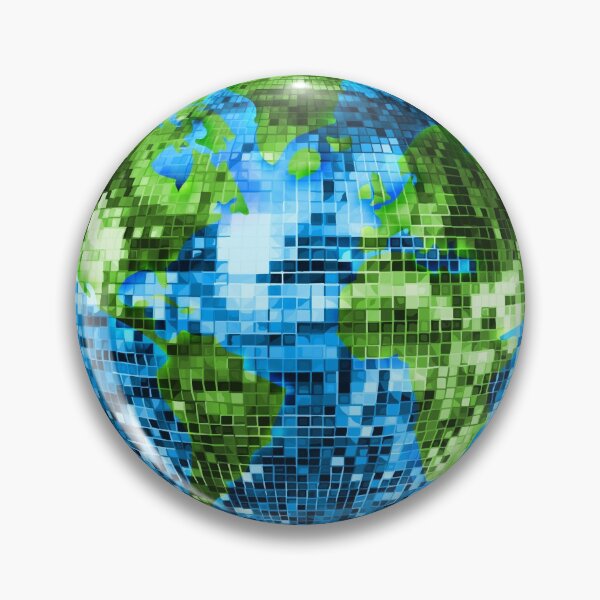 Item preview, Galactic Disco Ball Planet Earth  designed and sold by Deborah Camp.