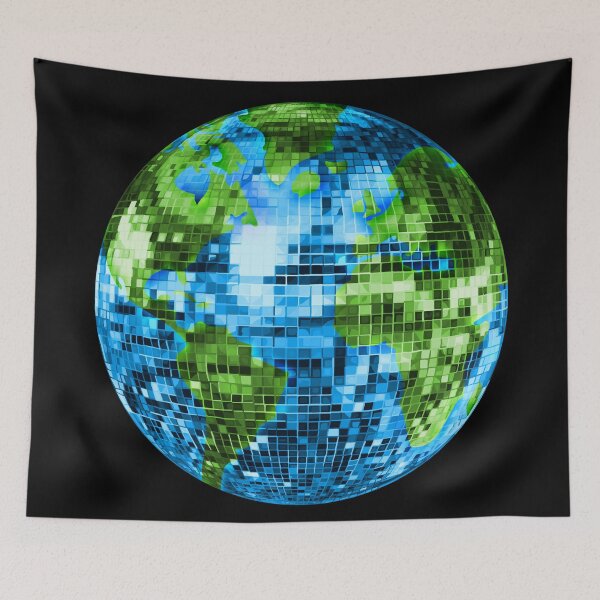 Item preview, Galactic Disco Ball Planet Earth  designed and sold by Deborah Camp.