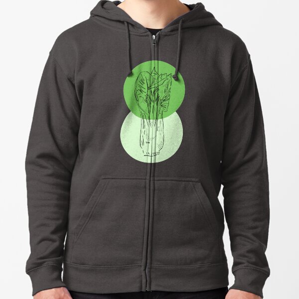 bok choy Zipped Hoodie