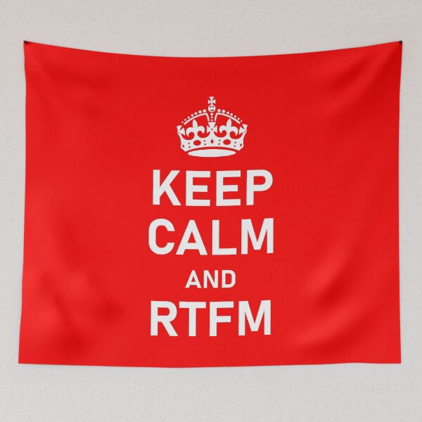 Item preview, KEEP CALM AND RTFM designed and sold by T-paw.
