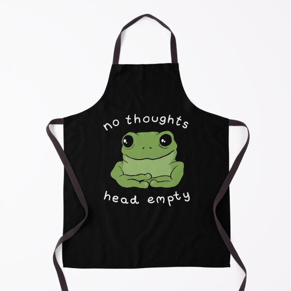 Item preview, No Thoughts Head Empty Frog Meme: A Cute Mental Health Aesthetic with a Sad Big Eyed Kawaii Toad as a Green Froggy Face designed and sold by MinistryOfFrogs.