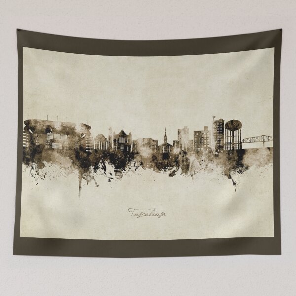 Item preview, Tuscaloosa Alabama Skyline designed and sold by ArtPrints.