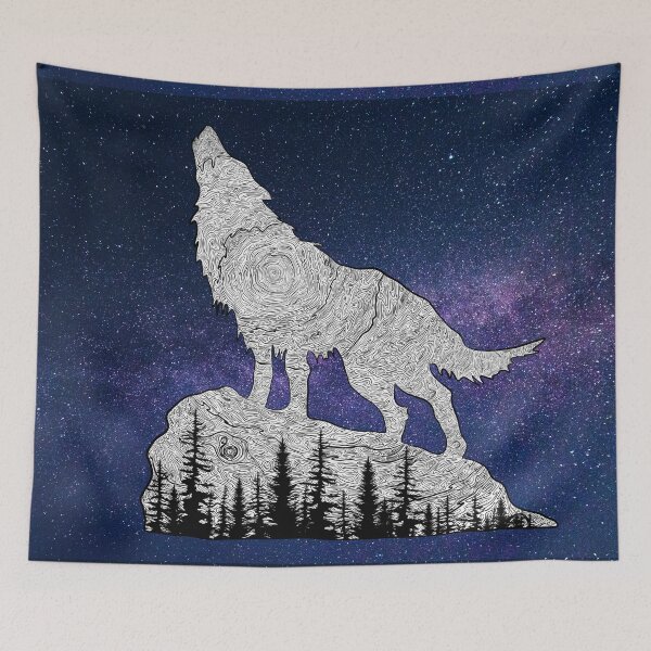 Item preview, Wolf and Milky Way designed and sold by MoonNRoselyne.
