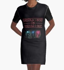 Fremde Dinge - Soll ich bleiben oder rennen? T-Shirt Kleid