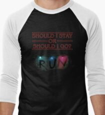 Stranger Things - Should I Stay or RUN? Men's Baseball ¾ T-Shirt