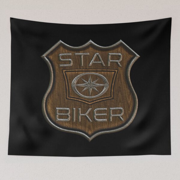Item preview, Star biker wooden panel designed and sold by KlaraBubble.