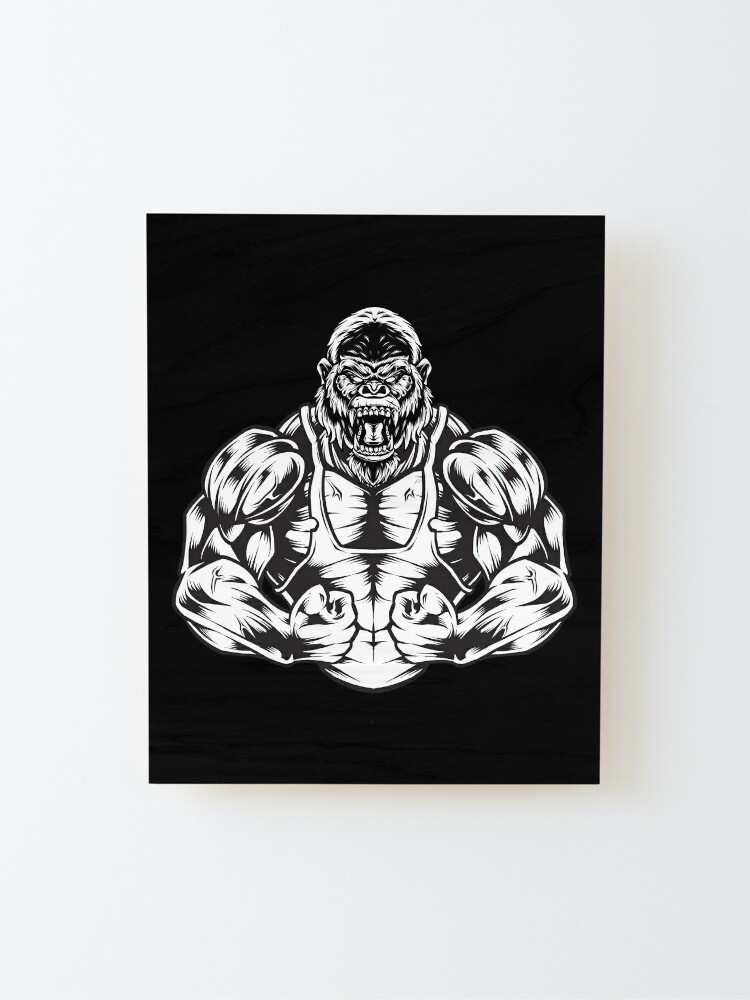 Strong ape gorilla gym workout fitness bodybuilding Sticker for