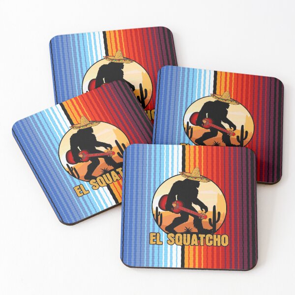 Item preview, El Squatcho Bigfoot Silhouette on Serape designed and sold by Maria Garcia.