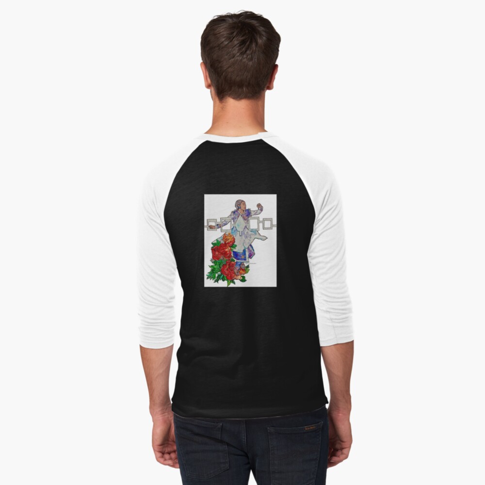 Item preview, Baseball ¾ Sleeve T-Shirt designed and sold by kittthomasart.