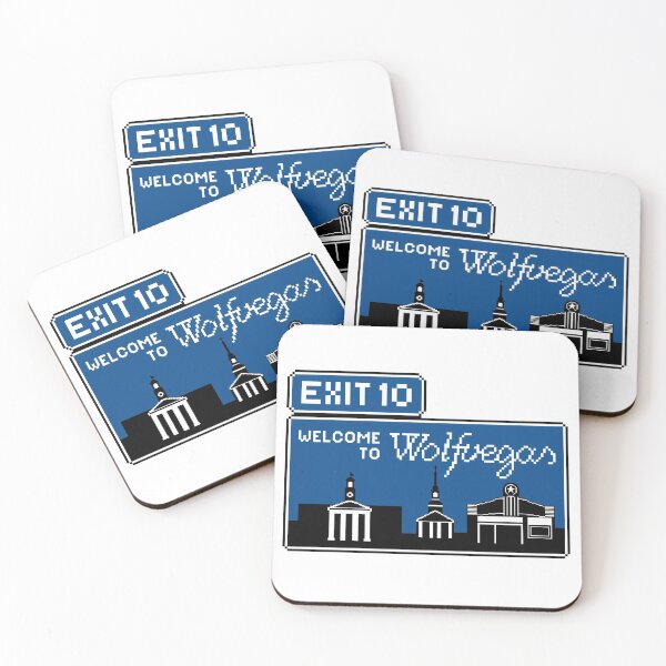 Item preview, Pixelated Wolfvegas Highway Exit Sign designed and sold by zweeangh.