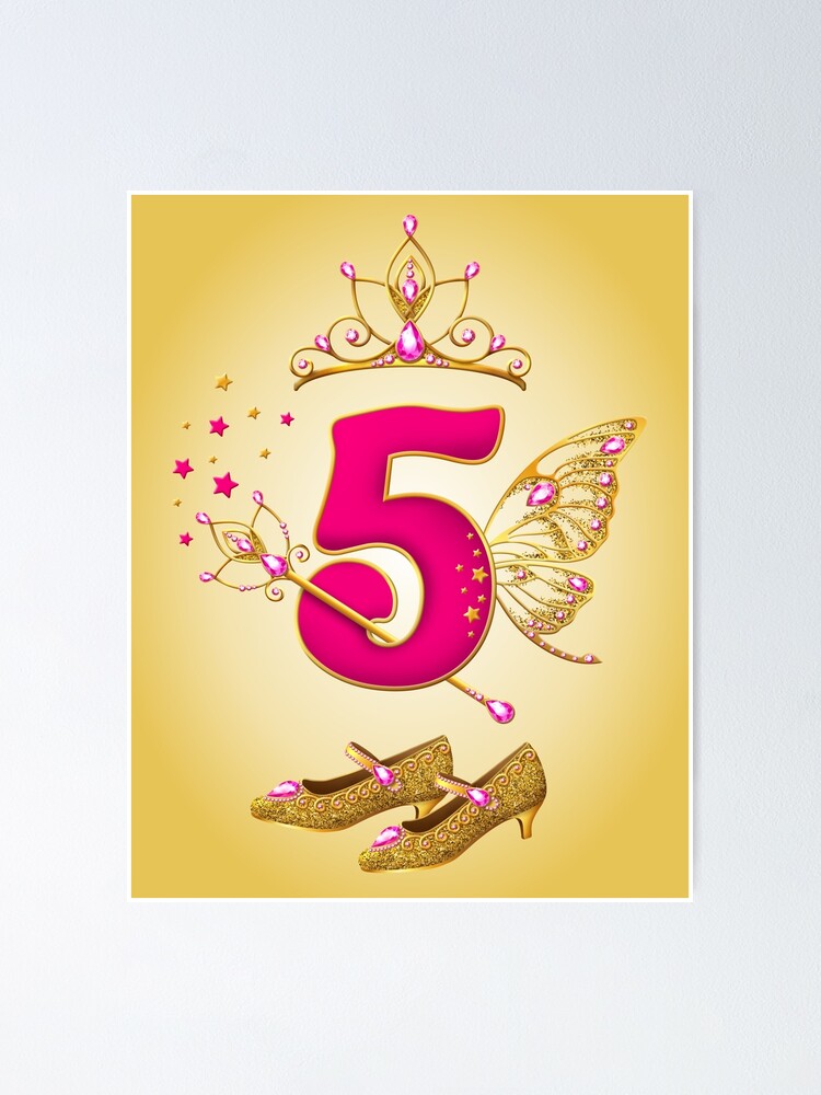 5th-birthday-design-birthday-princess-is-5-years-old-girl-s-poster