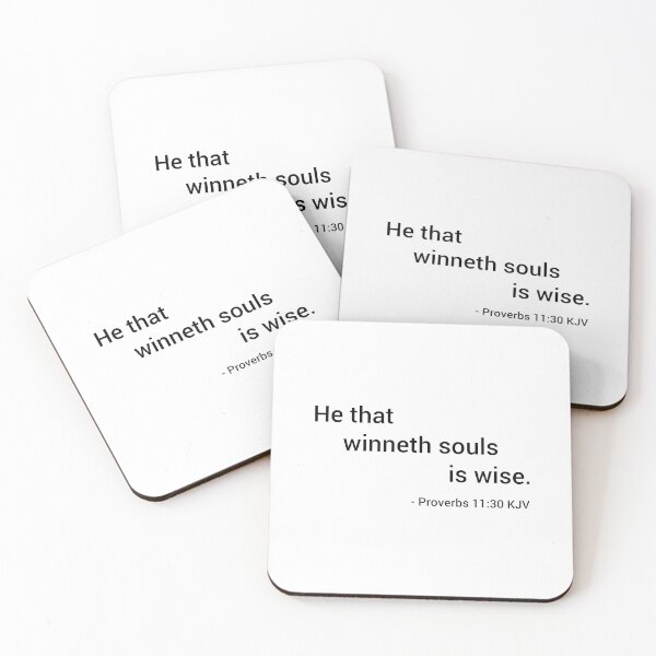 Item preview, Proverbs 11:30 KJV Modern Black Print designed and sold by VerShirts.