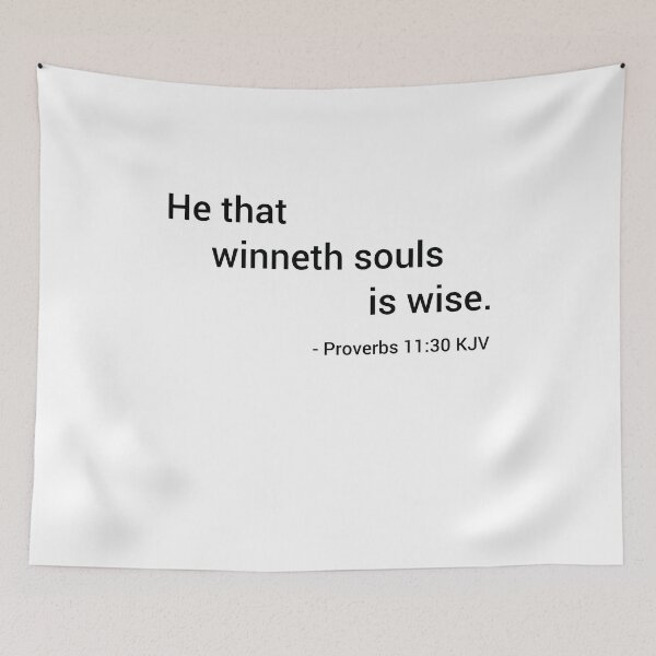 Item preview, Proverbs 11:30 KJV Modern Black Print designed and sold by VerShirts.
