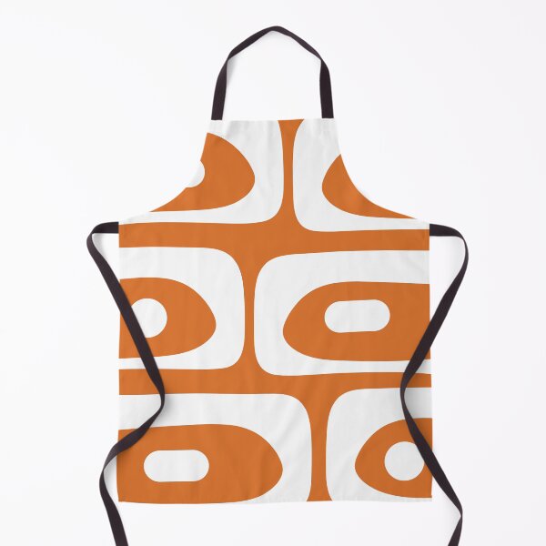 Item preview, Mid Century Modern Piquet Abstract Pattern in Burnt Orange and White designed and sold by kierkegaard.