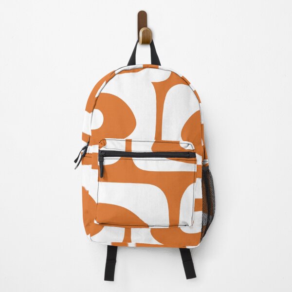 Item preview, Mid Century Modern Piquet Abstract Pattern in Burnt Orange and White designed and sold by kierkegaard.