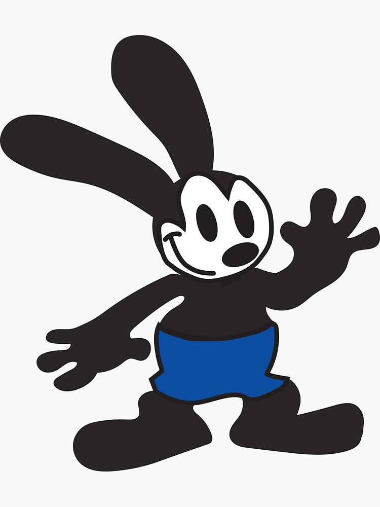 Oswald Waving Sticker By Huntban Redbubble