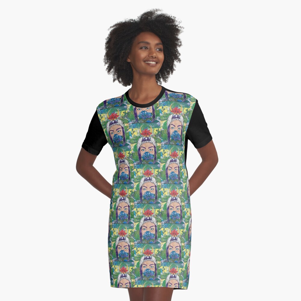 Item preview, Graphic T-Shirt Dress designed and sold by kittthomasart.