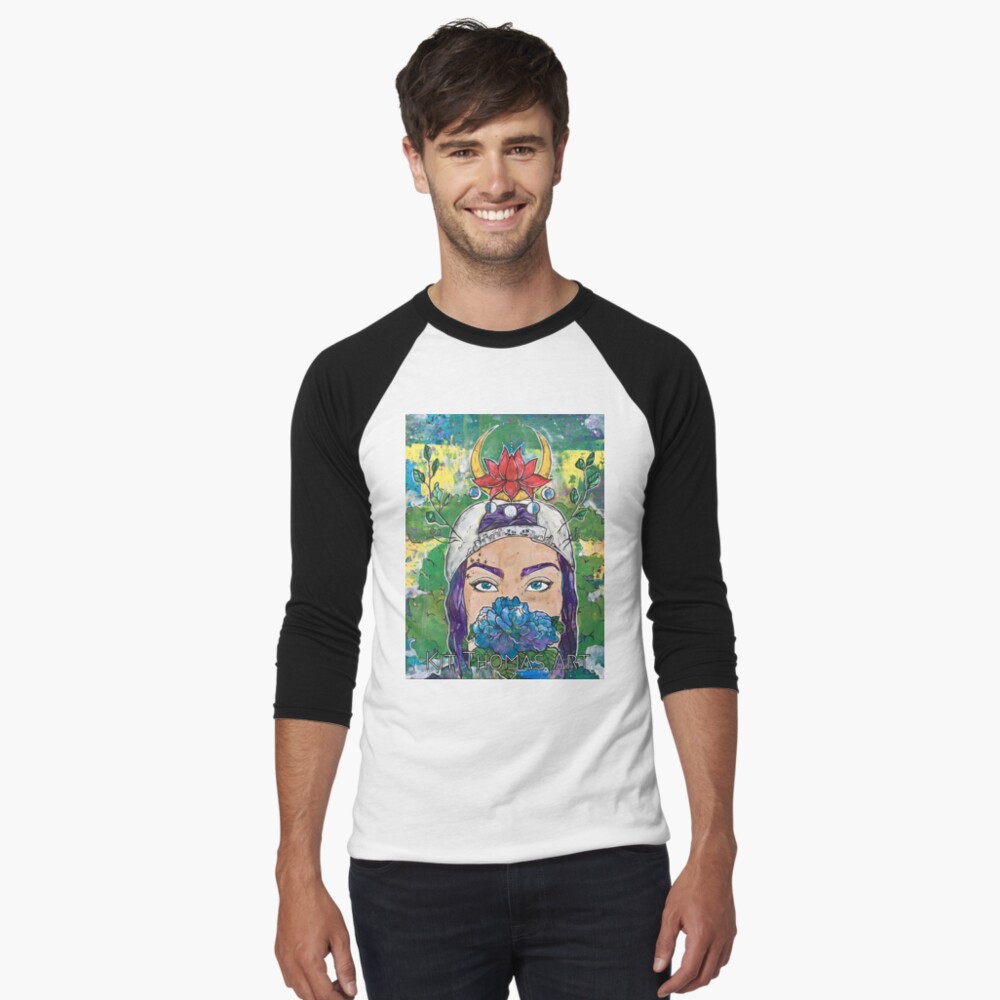 Item preview, Baseball ¾ Sleeve T-Shirt designed and sold by kittthomasart.