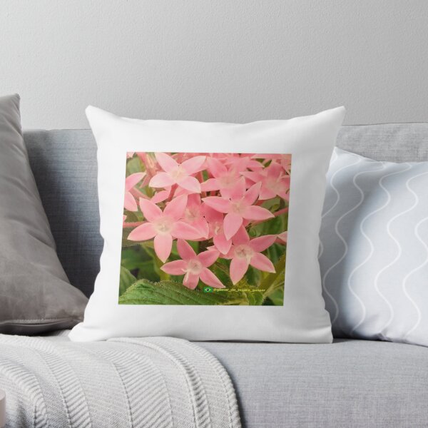 Flowers in nature, full colors Throw Pillow