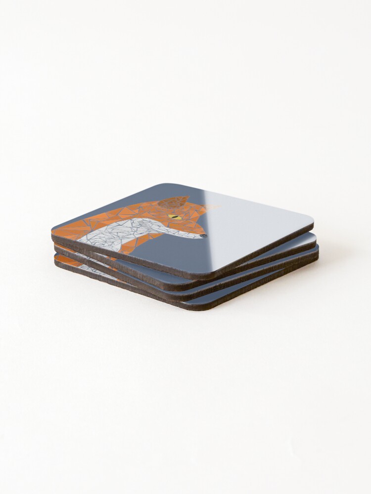 Thumbnail 4 of 5, Coasters (Set of 4), Geometric Fox designed and sold by Geometrico22.