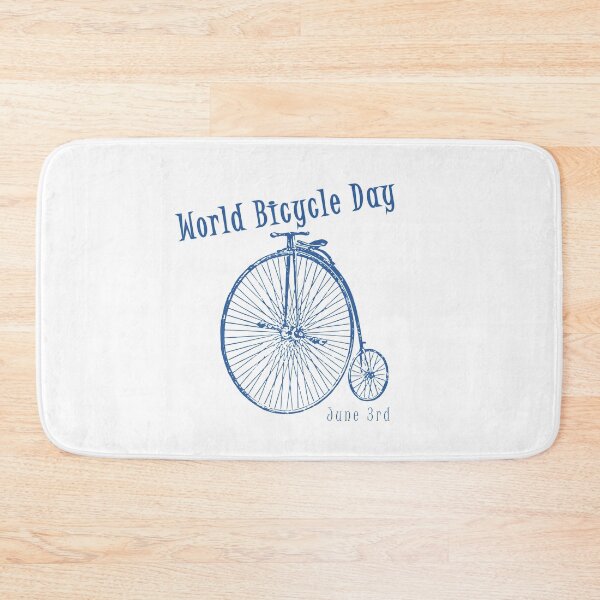 Item preview, World Bicycle Day June 3 in Vintage Blue designed and sold by kmcs.