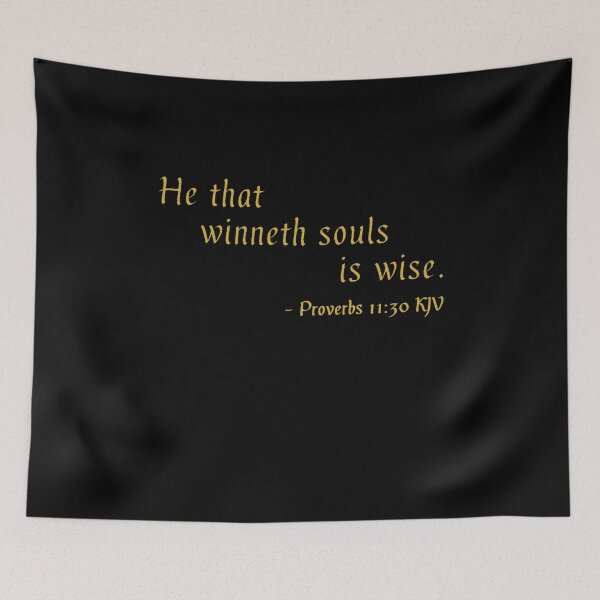 Item preview, Proverbs 11:30 KJV Gothic Gold Print designed and sold by VerShirts.