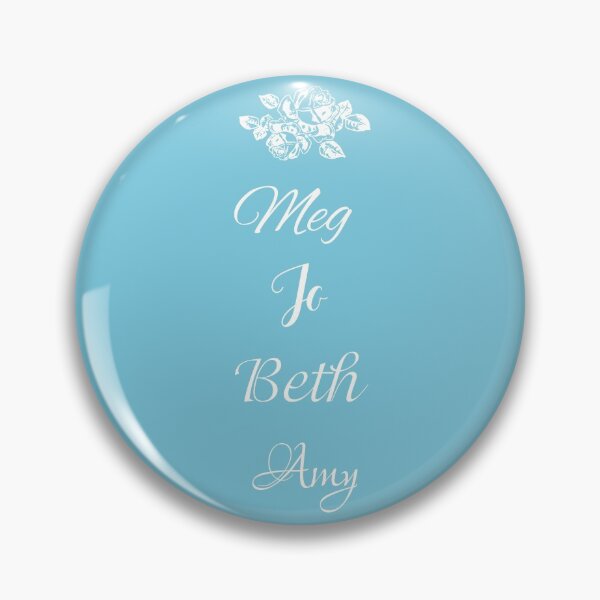 Item preview, Little Women Names on Blue - Meg, Jo, Beth and Amy March designed and sold by Some Little Good.