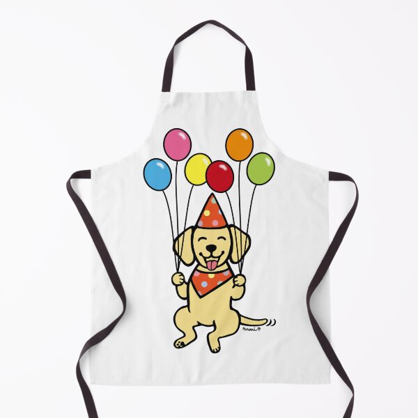 Item preview, Birthday Yellow Labrador and Balloons designed and sold by HappyLabradors.