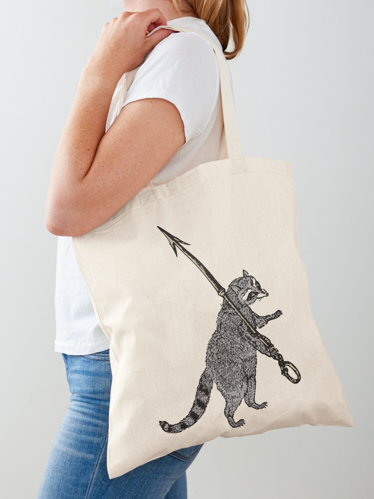 Harpoon Raccoon Tote Bag for Sale by ArcaneBullshit