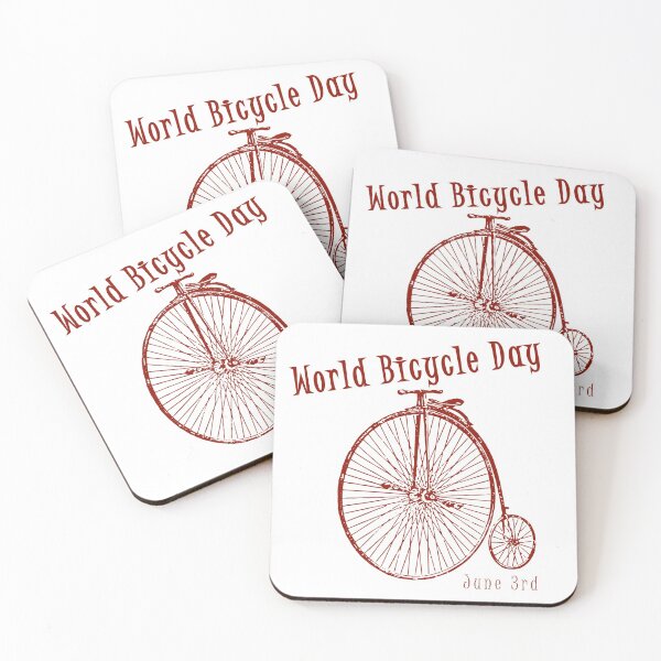 Item preview,  World Bicycle Day June 3 in Vintage Red designed and sold by kmcs.